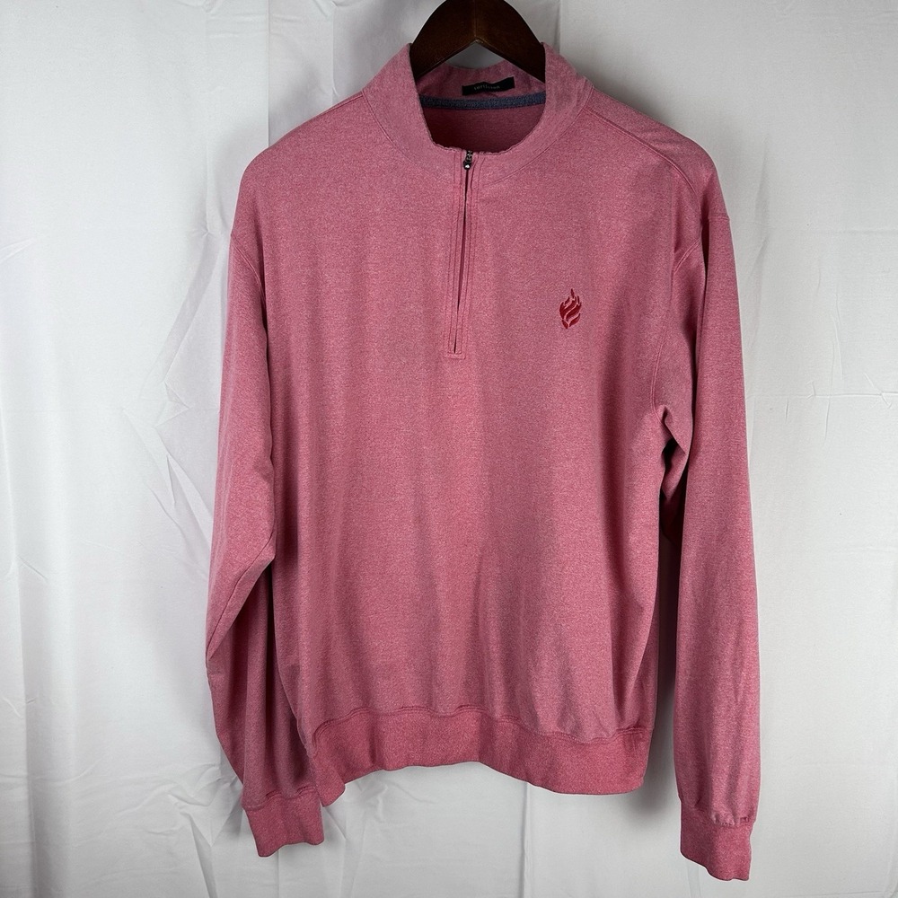 Turtleson Quarter 1/4 Zip Golf‎ Pullover Polyester Nylon Spandex Mens Large Pink
